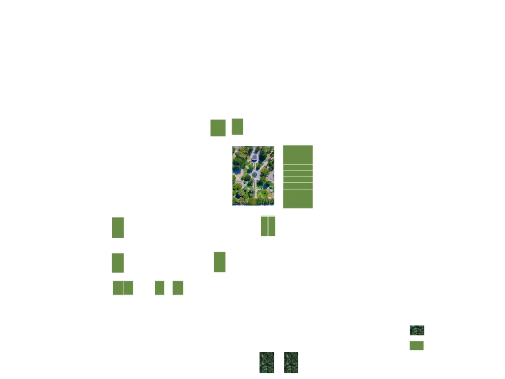 Plano del loteo en Bandera, Santiago del Estero, mostrando la ubicación de terrenos disponibles, vendidos y espacios verdes.